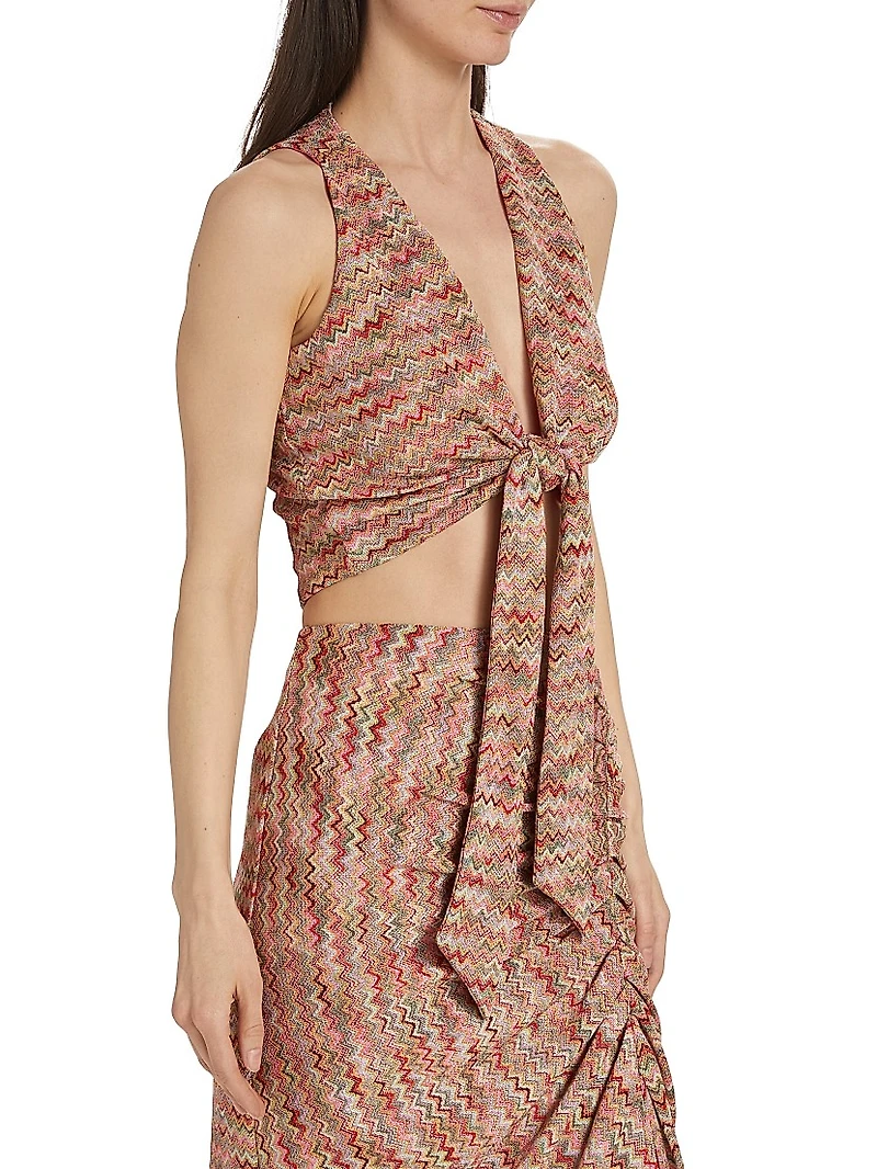 Gertrude Chevron Tie Top