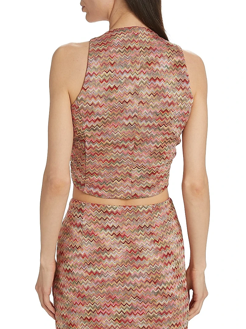 Gertrude Chevron Tie Top