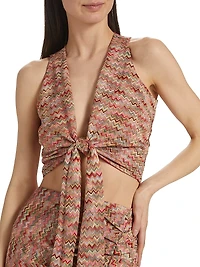 Gertrude Chevron Tie Top