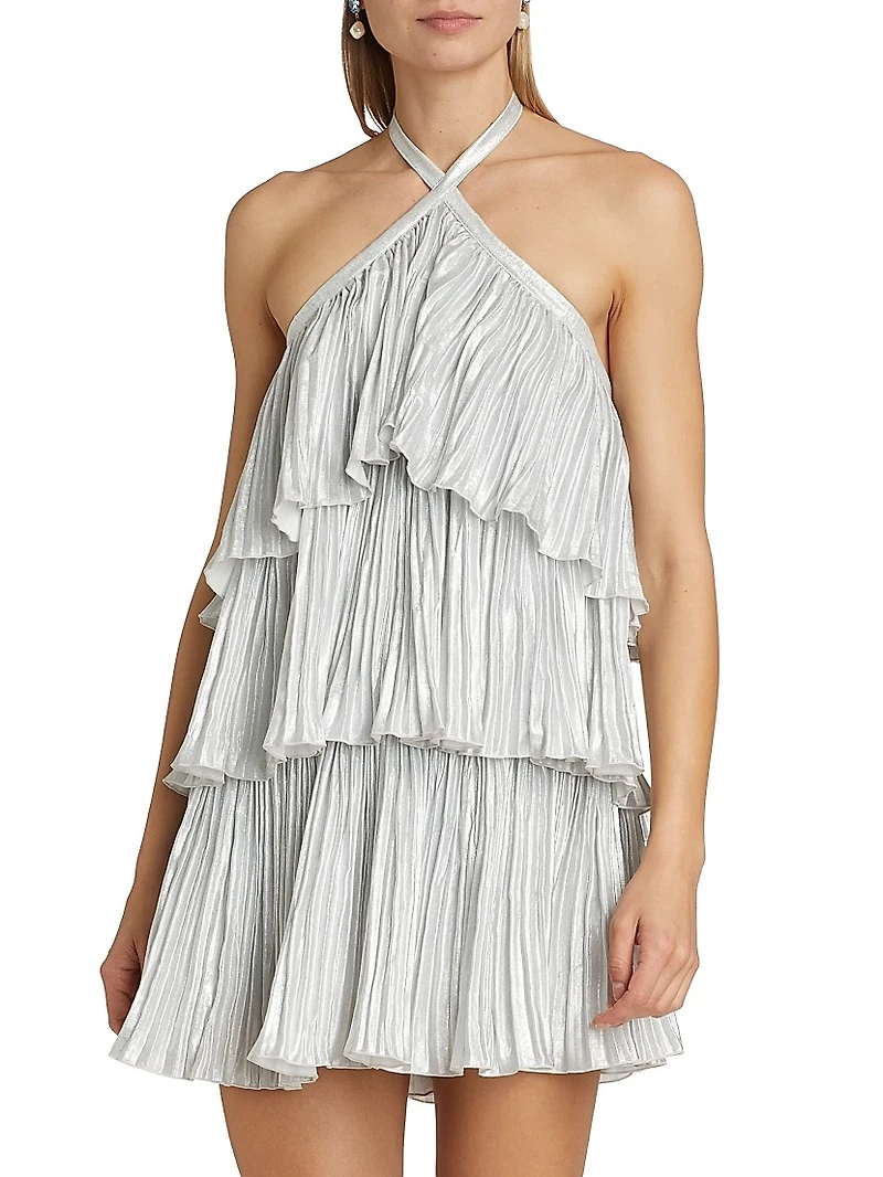 Danse Halter Tier Minidress