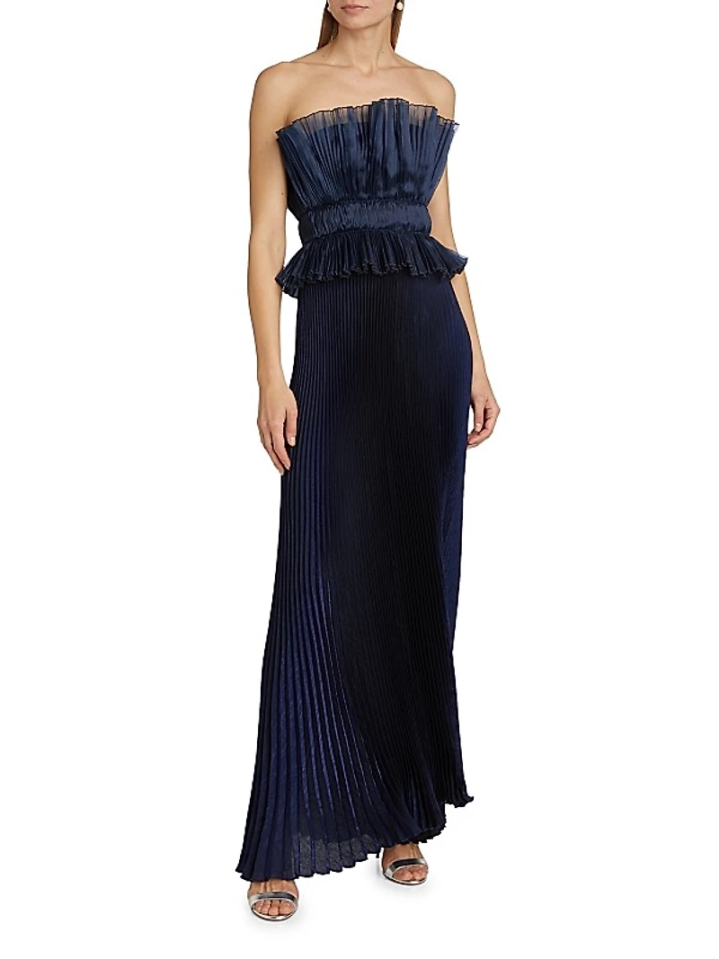 Masquerade Strapless Column Gown