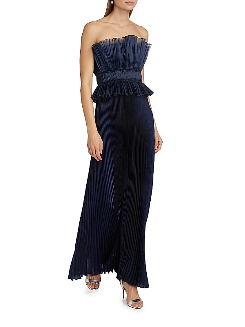 Masquerade Strapless Column Gown
