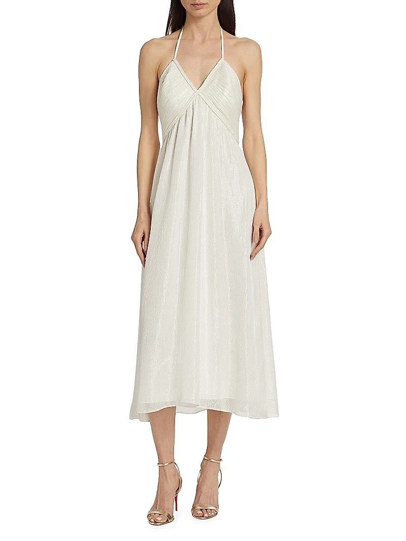 Sonoma Metallic Striped Halterneck Dress