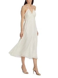 Sonoma Metallic Striped Halterneck Dress