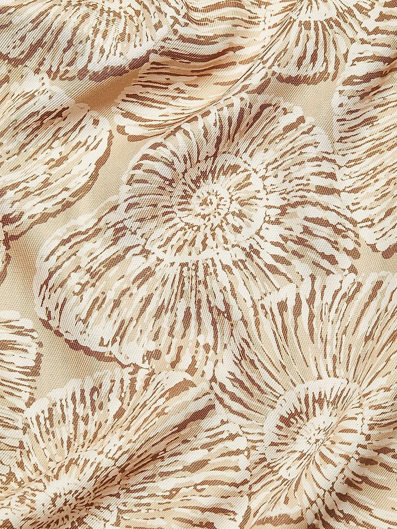 Nanu Printed One-Shoulder Midi-Dress