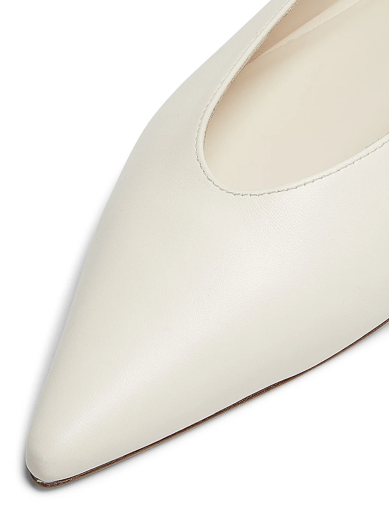 Lina Lacquered Leather Pointed Flats