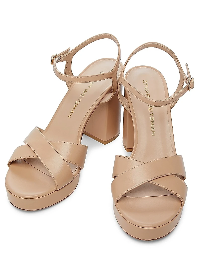 Dayna 100MM Leather Platform Sandals