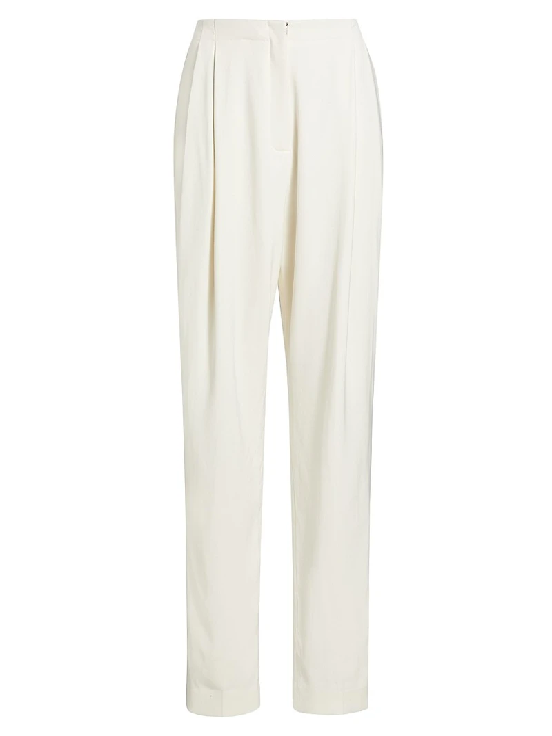 Emery Wool-Blend Pleated Pants