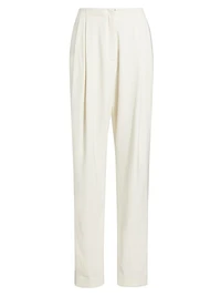 Emery Wool-Blend Pleated Pants