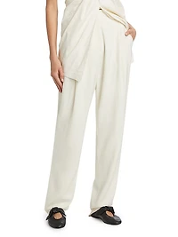 Emery Wool-Blend Pleated Pants