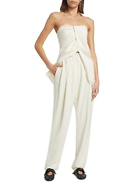Emery Wool-Blend Pleated Pants