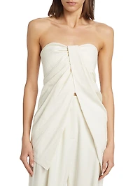 Tuiren Draped Strapless Top