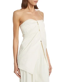 Tuiren Draped Strapless Top