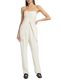 Tuiren Draped Strapless Top