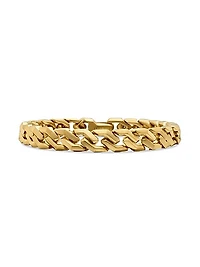 Curb Chain Angular Link Bracelet in 18K Yellow Gold