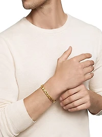 Curb Chain Angular Link Bracelet in 18K Yellow Gold