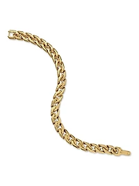 Curb Chain Angular Link Bracelet in 18K Yellow Gold