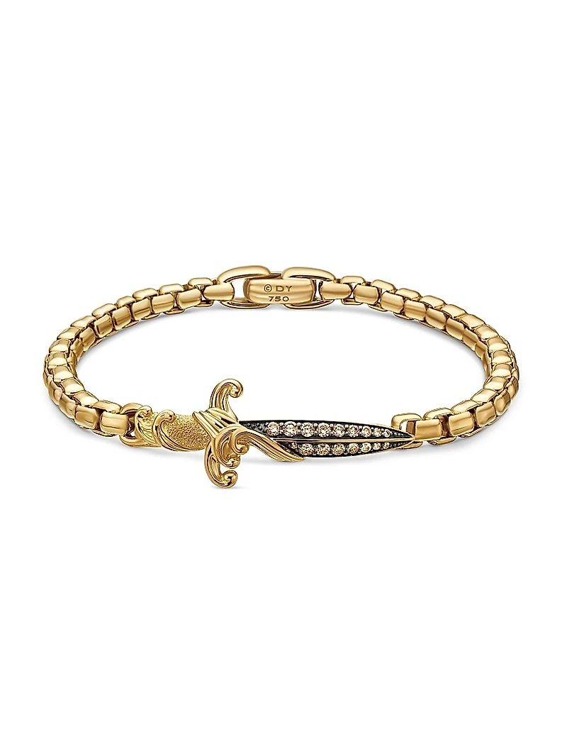 Waves Dagger Bracelet 18K Yellow Gold