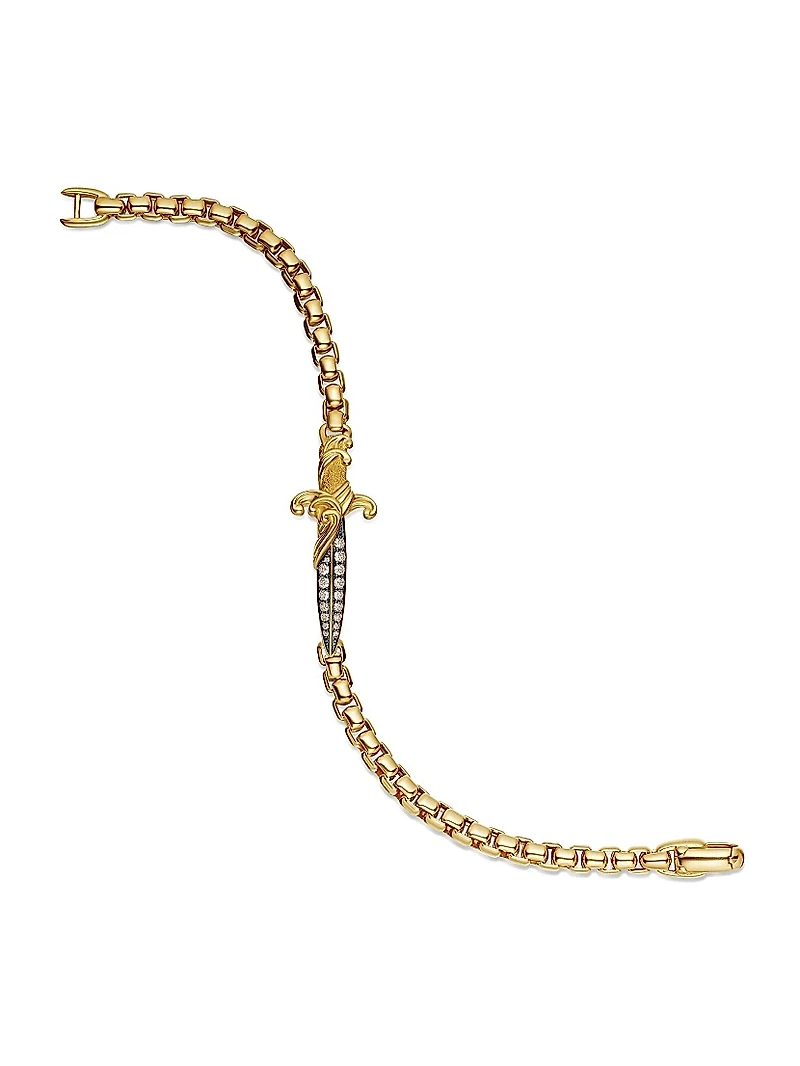 Waves Dagger Bracelet 18K Yellow Gold