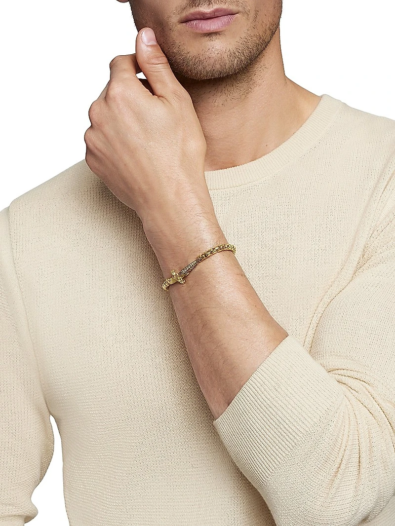 Waves Dagger Bracelet 18K Yellow Gold