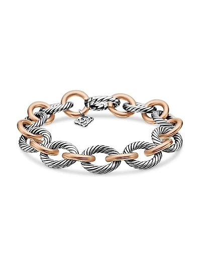 Oval Link Chain Bracelet in Sterling Silver