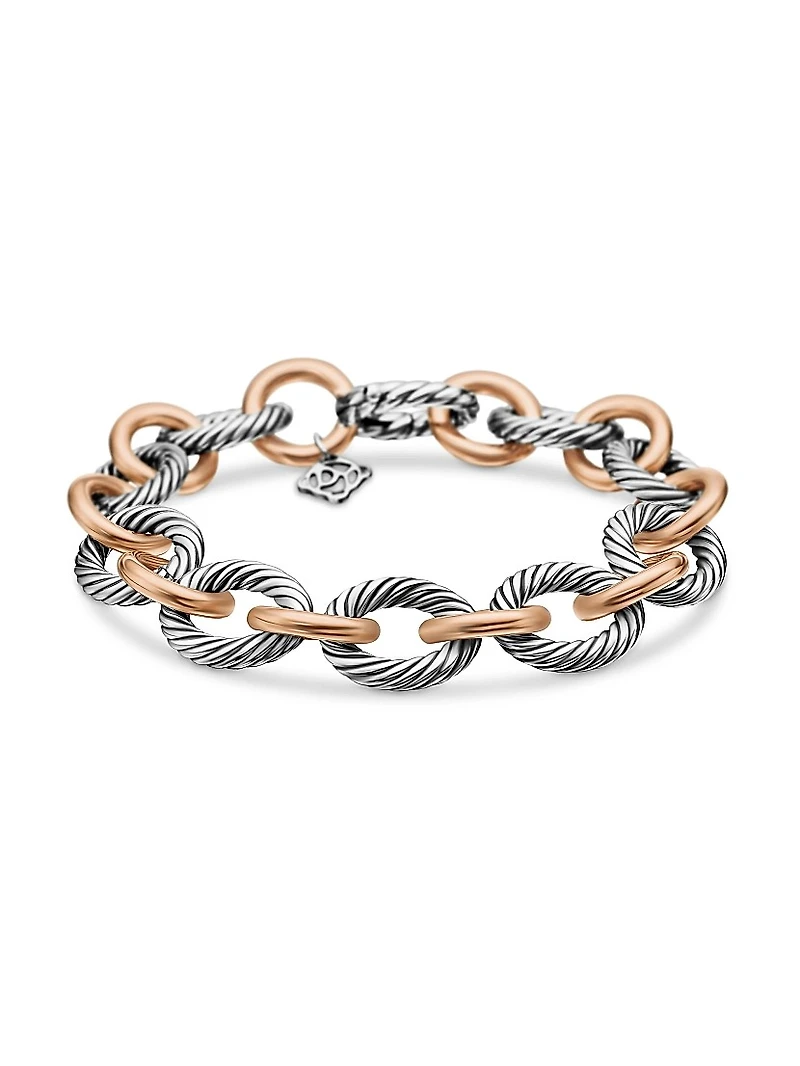 Oval Link Chain Bracelet in Sterling Silver