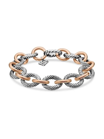 Oval Link Chain Bracelet in Sterling Silver