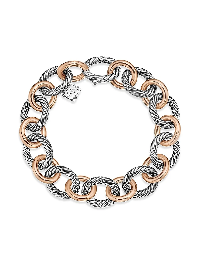 Oval Link Chain Bracelet in Sterling Silver