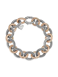 Oval Link Chain Bracelet in Sterling Silver