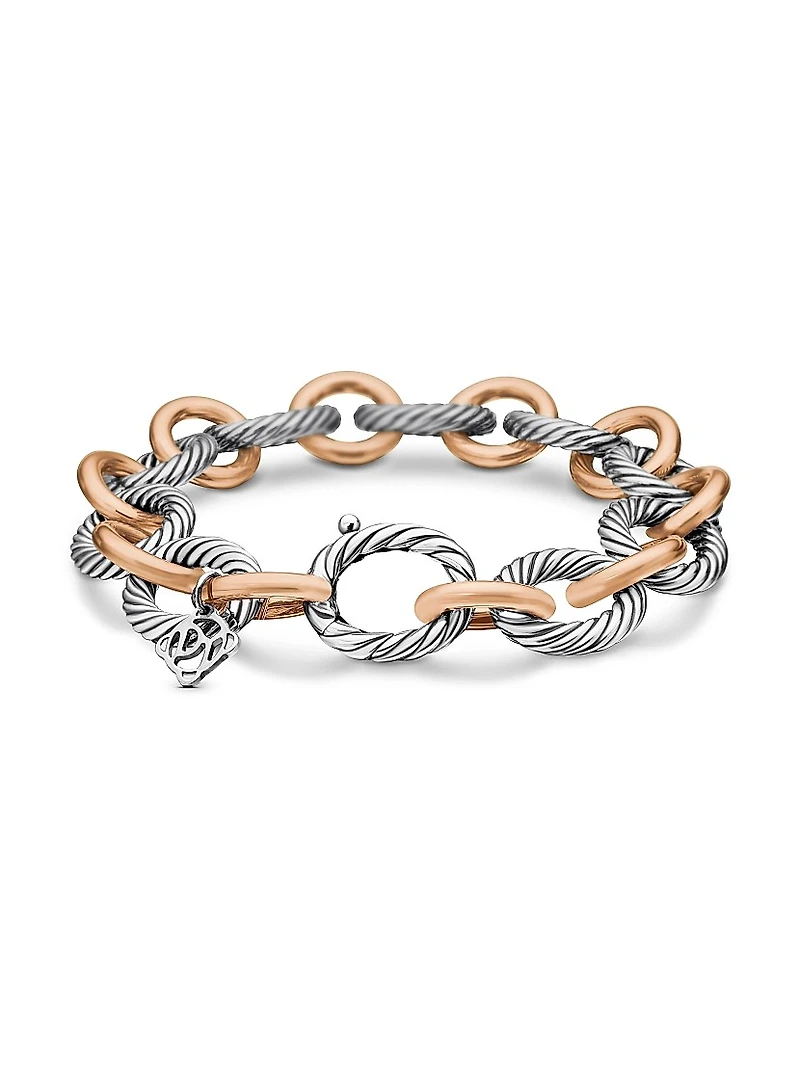 Oval Link Chain Bracelet in Sterling Silver