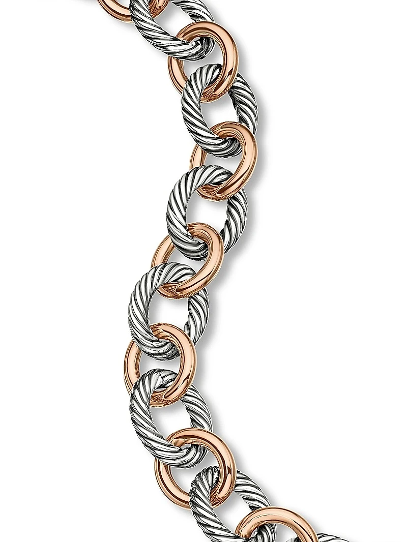 Oval Link Chain Bracelet in Sterling Silver