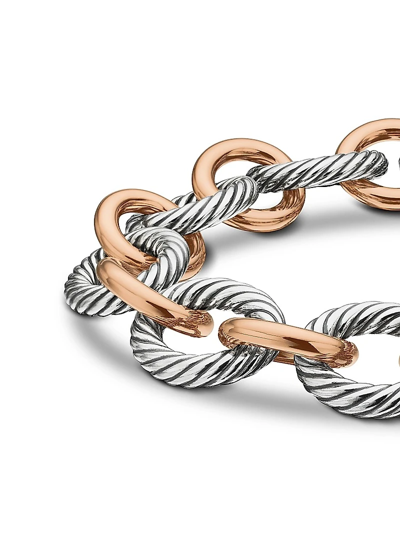 Oval Link Chain Bracelet in Sterling Silver