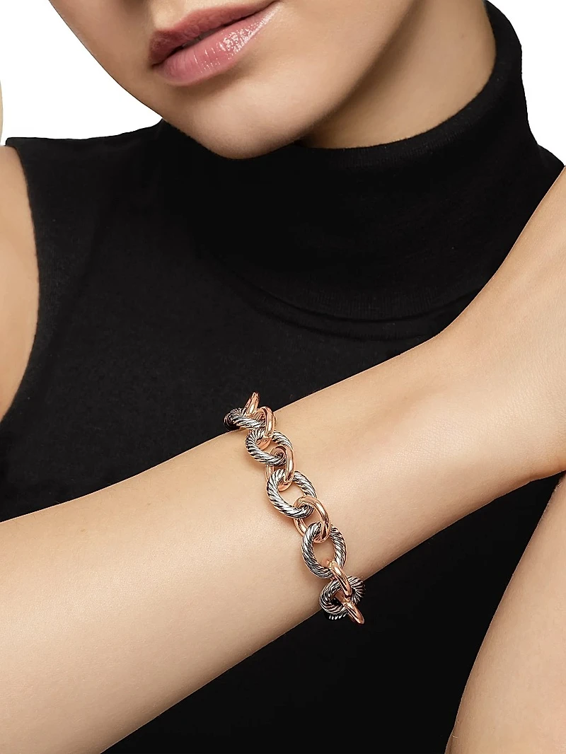 Oval Link Chain Bracelet in Sterling Silver