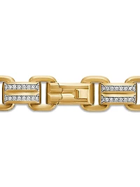 Deco Beveled Link Bracelet 18K Yellow Gold