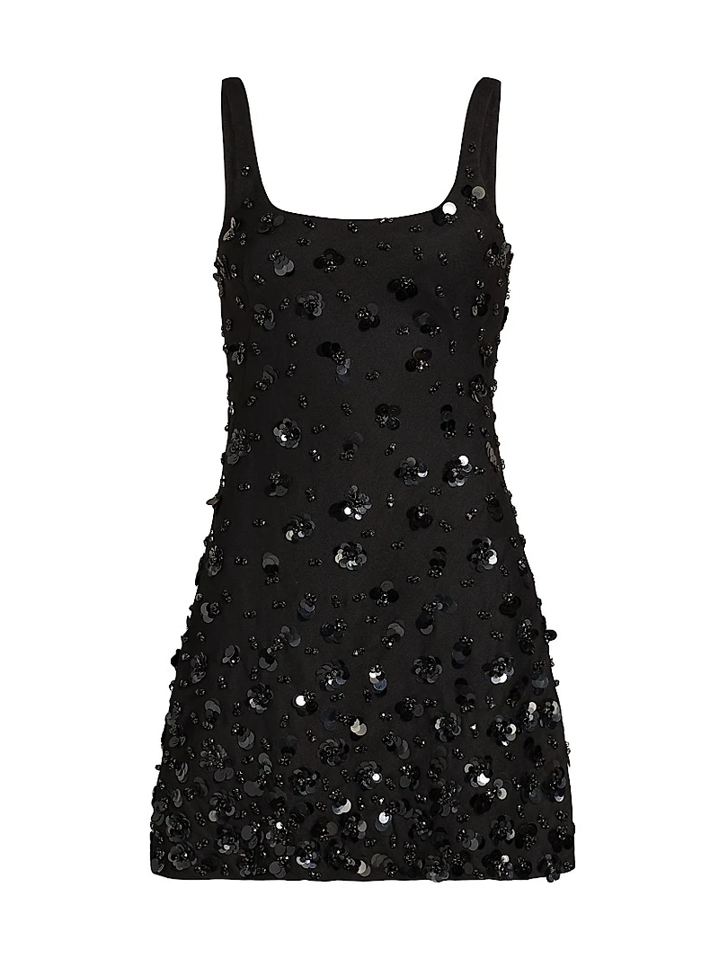 Ziva Embellished Fit & Flare Minidress