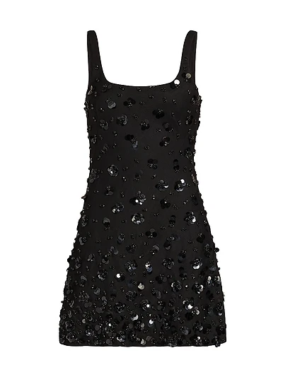Ziva Embellished Fit & Flare Minidress