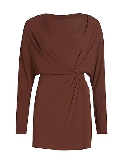 Tasha Draped Jersey Minidress