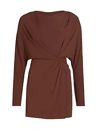 Tasha Draped Jersey Minidress