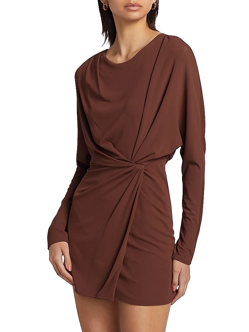 Tasha Draped Jersey Minidress