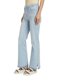 Le Easy Released Fray Hem Flare Jeans