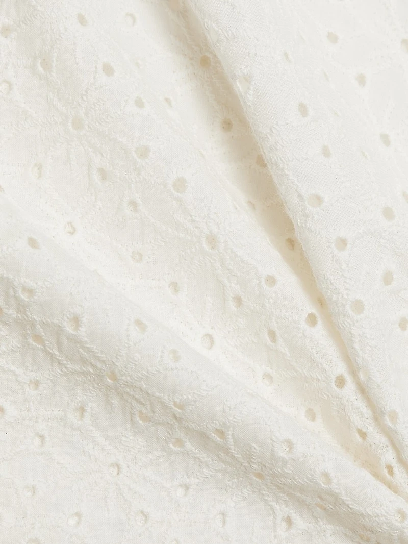 Floral Eyelet Crop Jacket