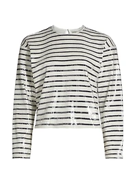 Striped Sequin Top