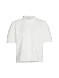 Embroidered Cotton Poplin Shirt