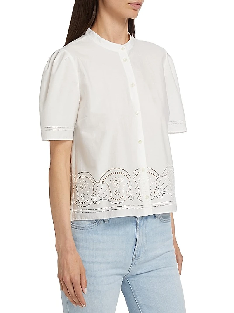 Embroidered Cotton Poplin Shirt