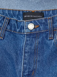 Cuffed Straight-Leg Mid-Rise Jeans