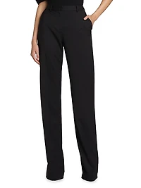 Relaxed Wool-Blend Trousers