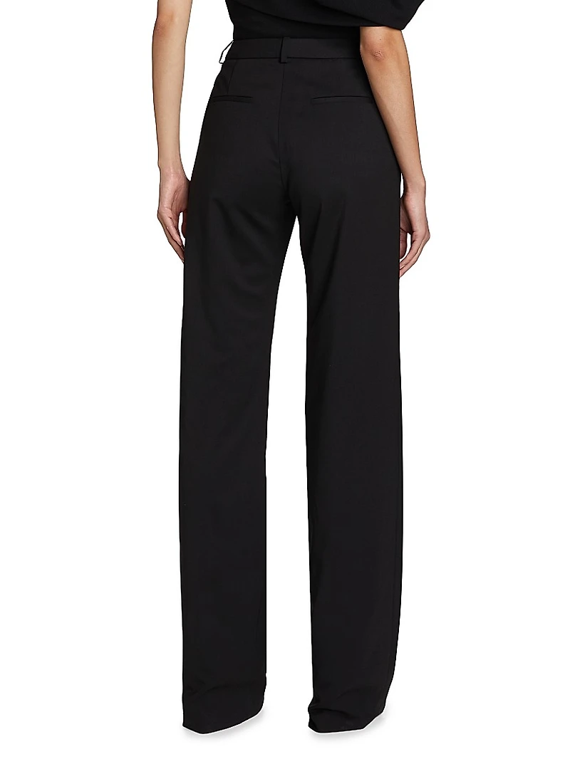 Relaxed Wool-Blend Trousers