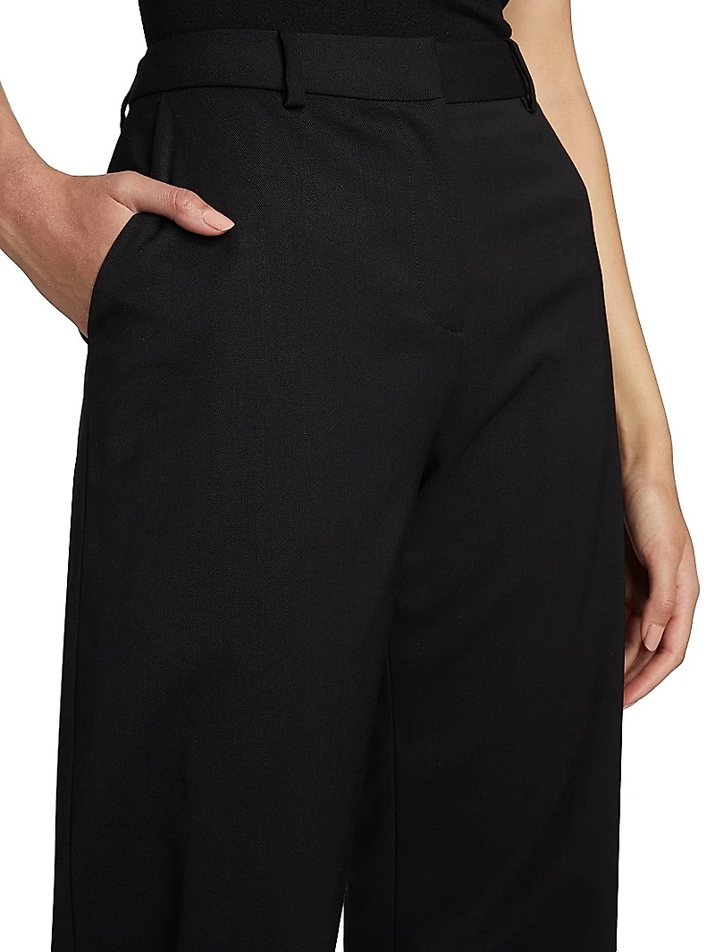 Relaxed Wool-Blend Trousers