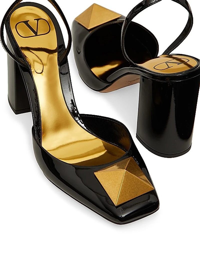 One Stud Pumps in Patent Leather 90MM