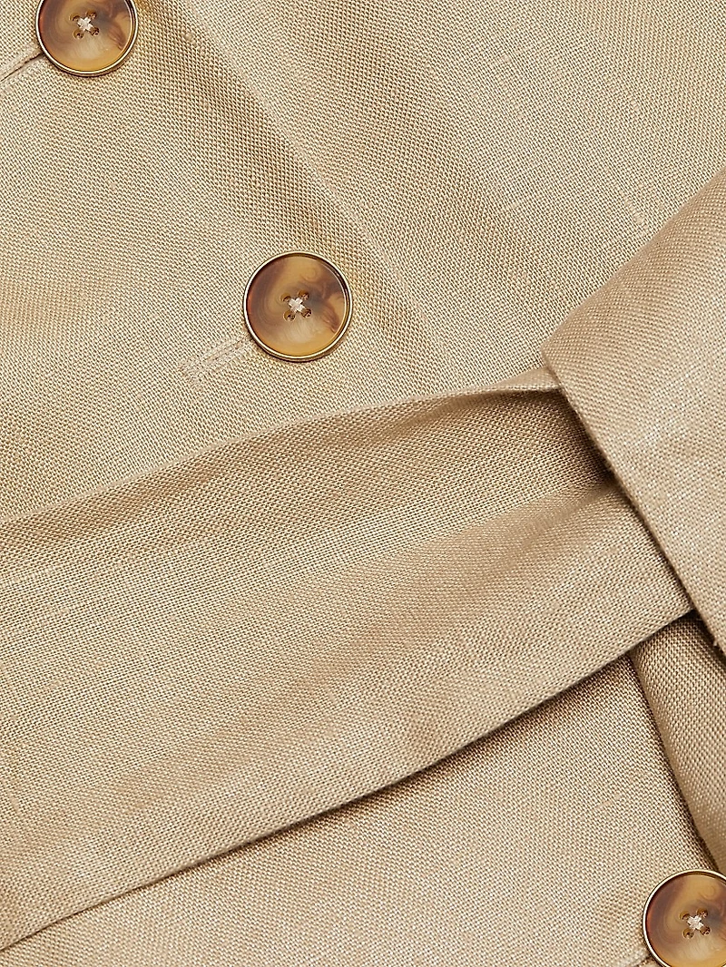 Adele Tie-Front Linen Vest